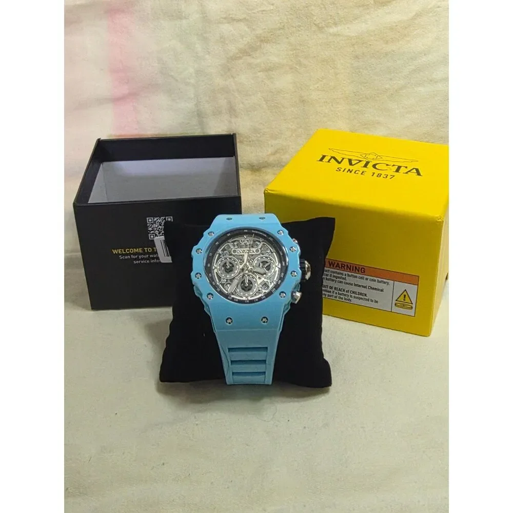 Invicta Racing Vaulthan 69674 Men's Chronograph Watch Blue Silicone